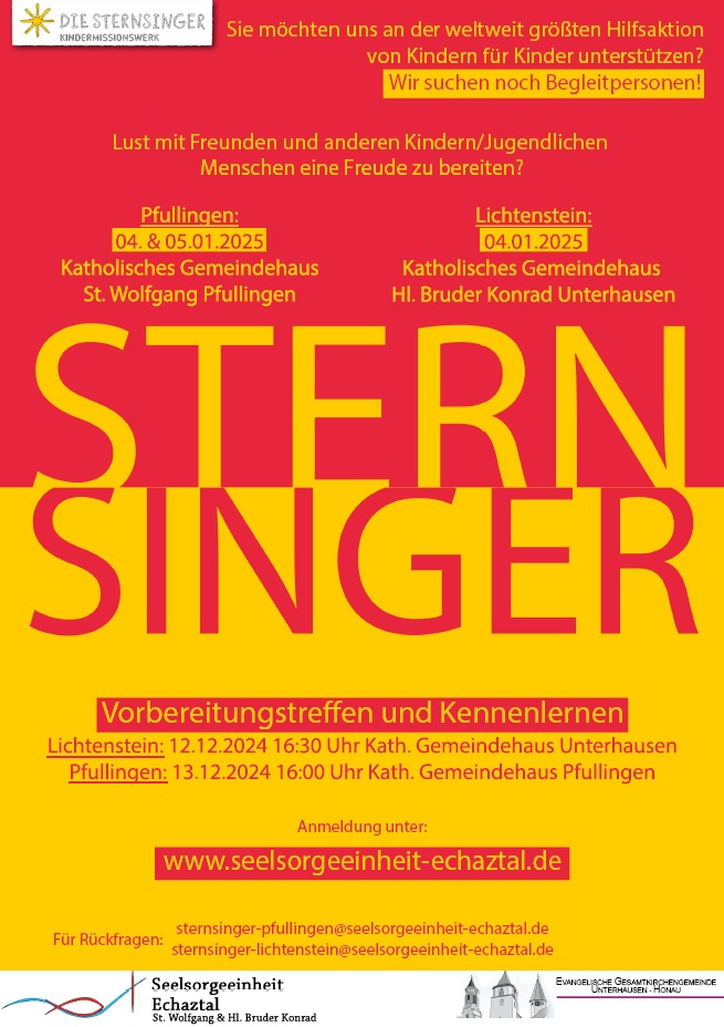 Einladung Sternsinger